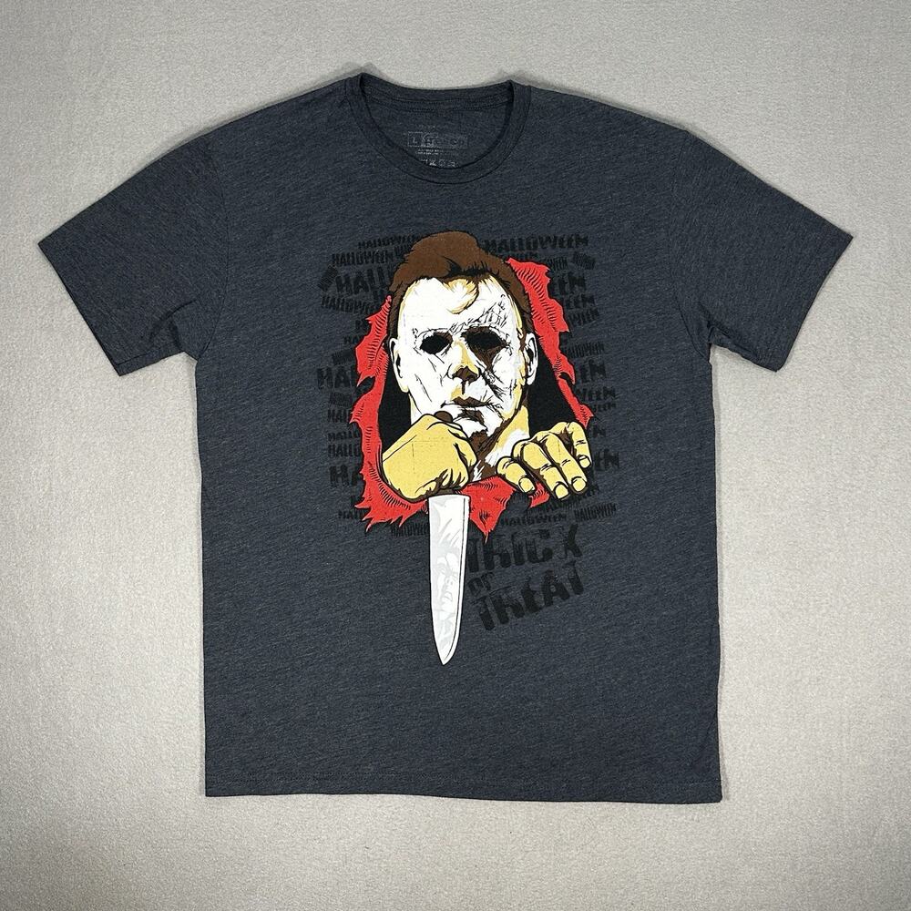 Halloween Michael Myers Trick or Treat Horror Movie Graphic T-Shirt Men’s L
